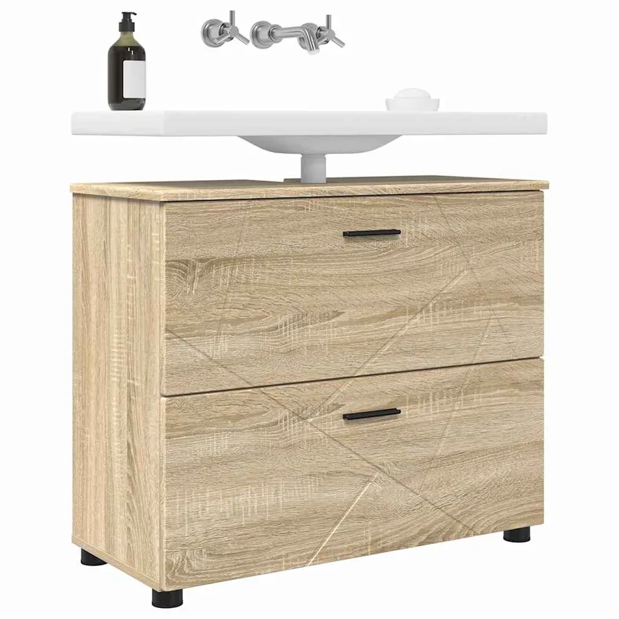 Cabinet de salle de bain Chêne Sonoma 76,5 x 35 x 64 cm - 3