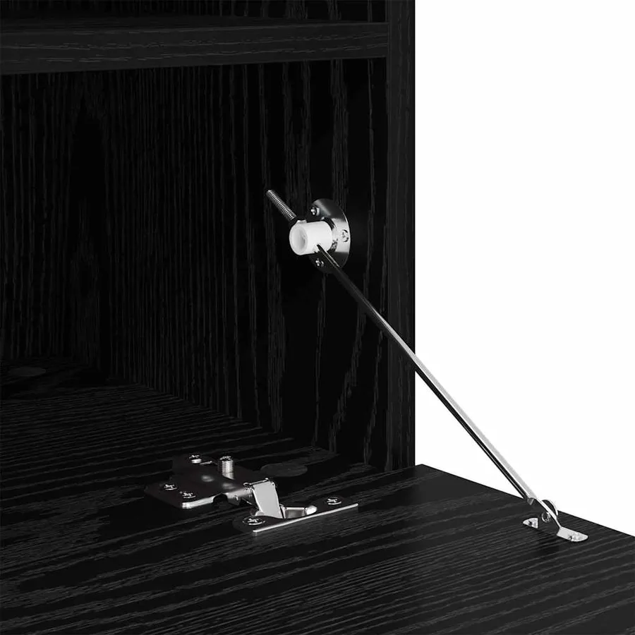 Meuble TV mural Chêne noir 40 x 30 x 40 cm Bois d'ingénierie - 11