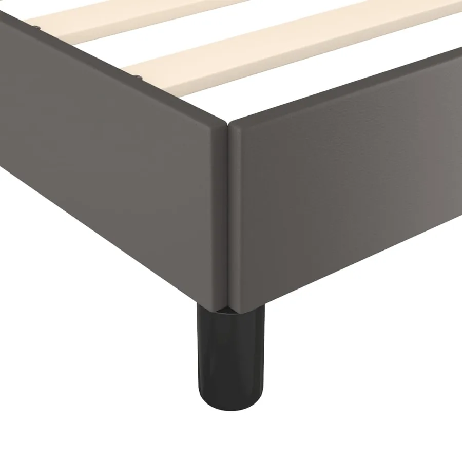 Cadre de lit sans matelas gris 120x200 cm similicuir - 8