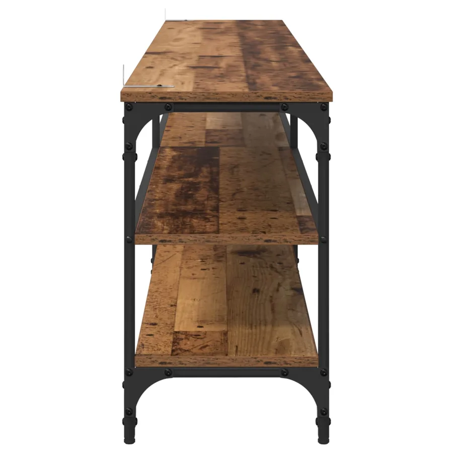 Meuble TV Bois Ancien 200 x 30 x 50 cm Bois d'ingénierie et fer - 6