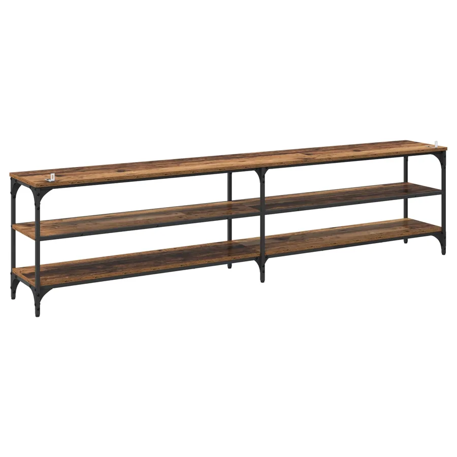 Meuble TV Bois Ancien 200 x 30 x 50 cm Bois d'ingénierie et fer - 7