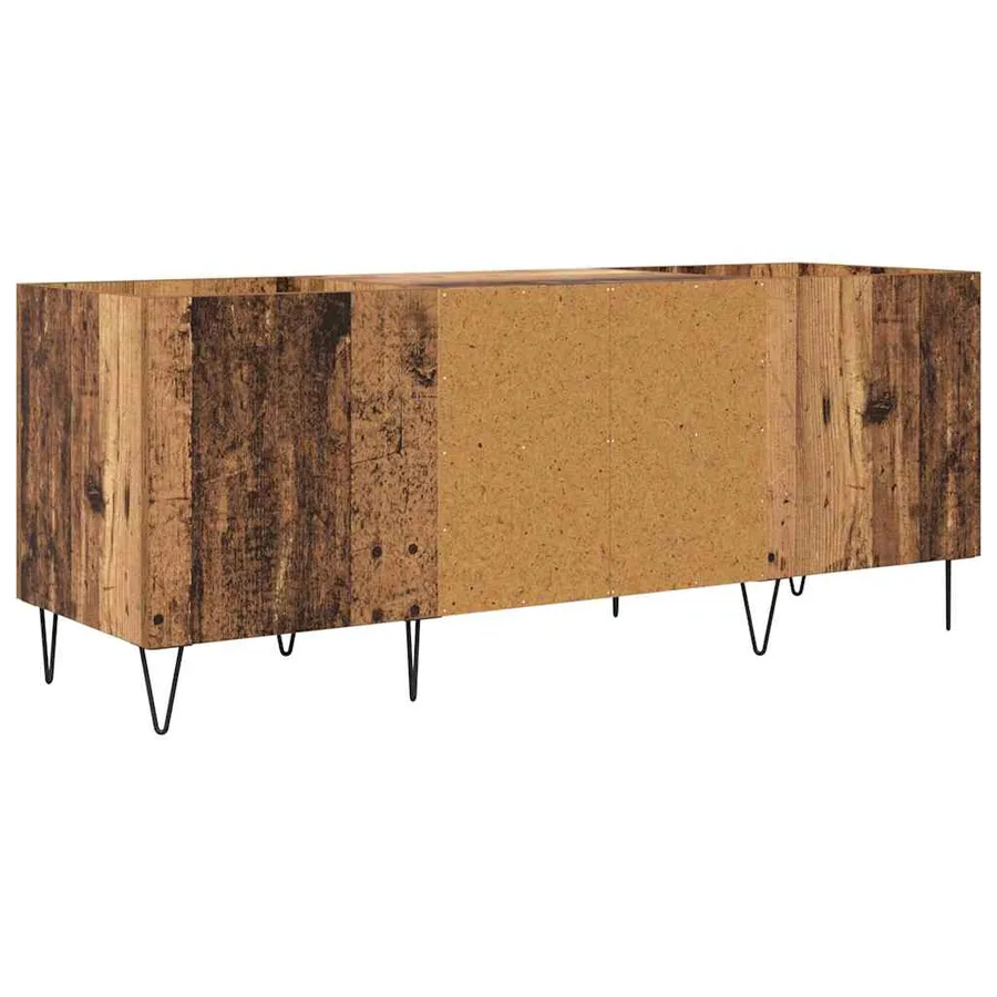 Meuble à vinyles avec étagère Bois Ancien 121 x 38 x 48 cm - 7