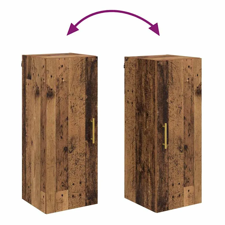 Meuble mural Bois Ancien 34,5 x 34 x 90 cm Bois d'ingénierie - 8
