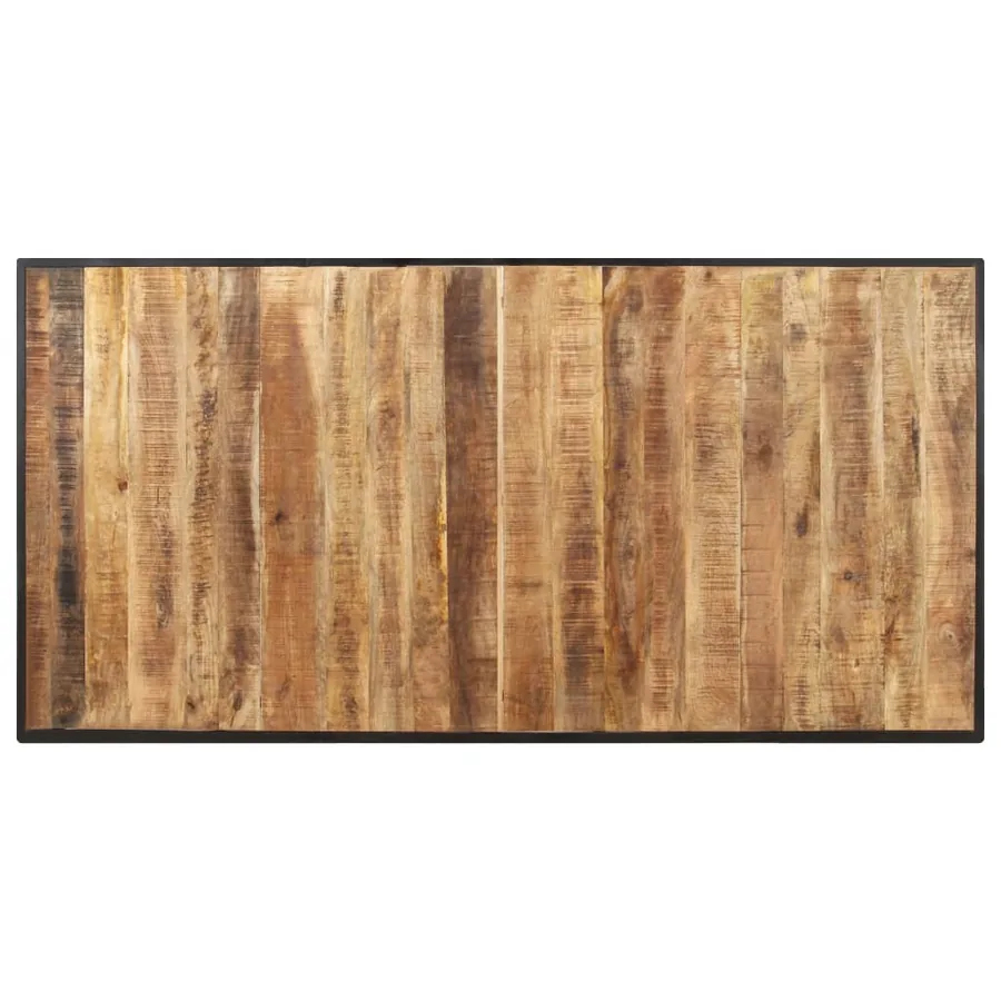 Table de salle à manger 160 cm Bois de manguier brut - 4