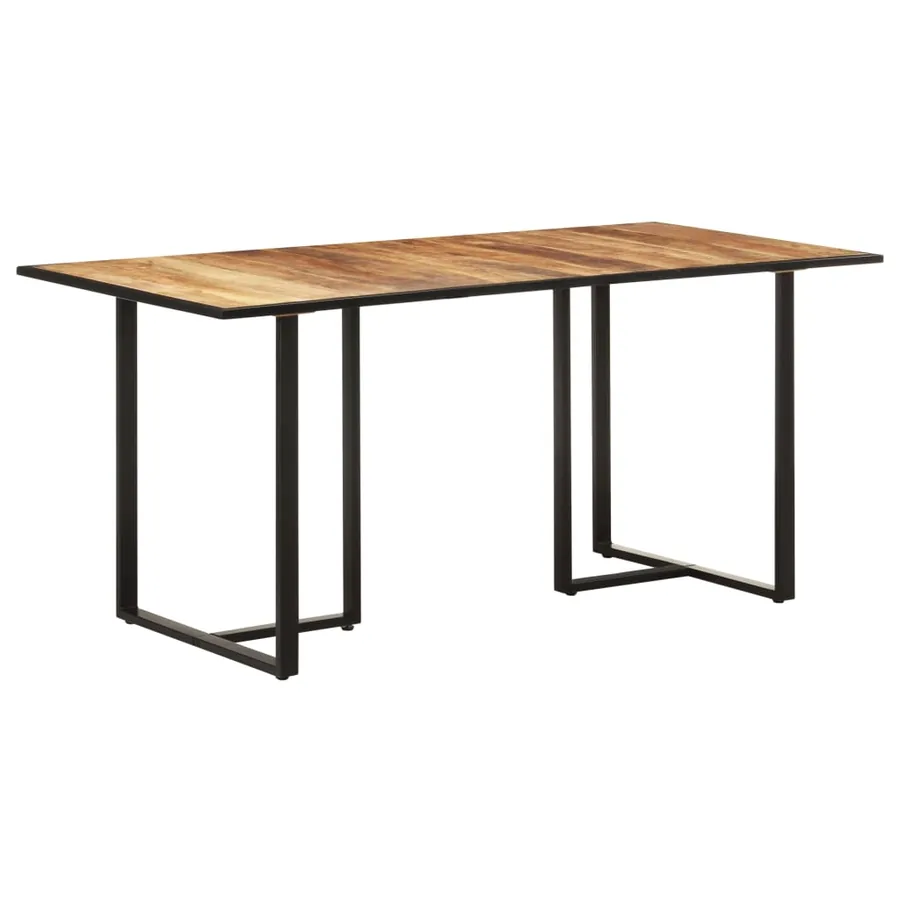 Table de salle à manger 160 cm Bois de manguier brut - 8
