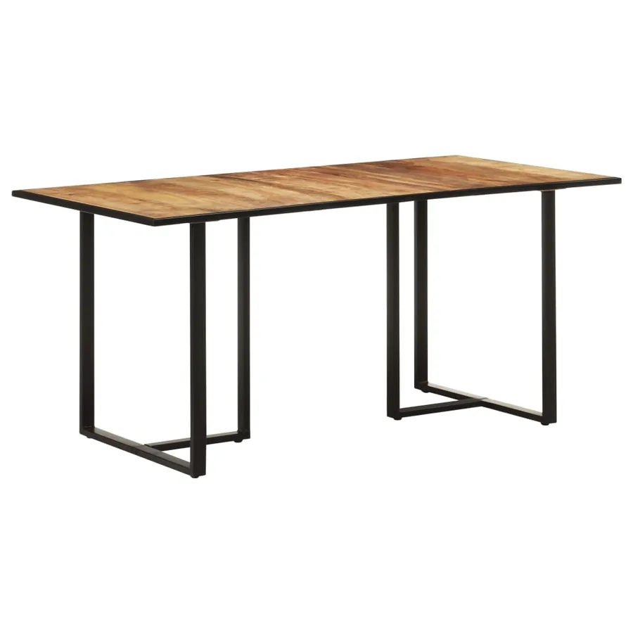 Table de salle à manger 160 cm Bois de manguier brut - 9