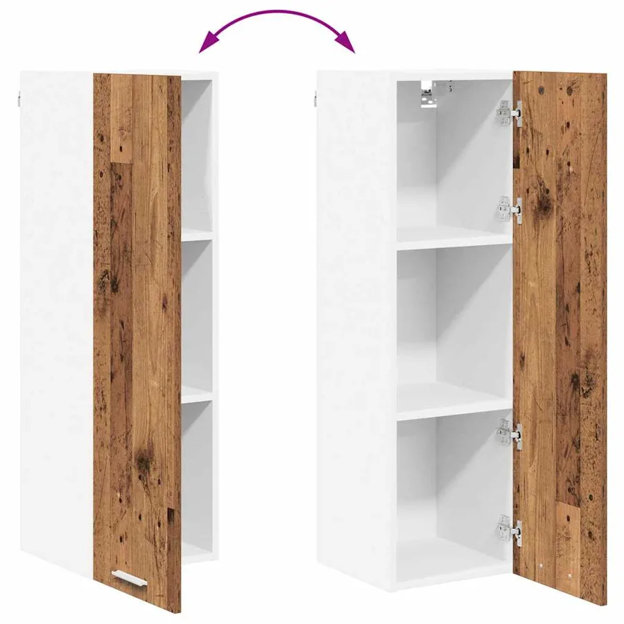 Armoire suspendue avec stockage Bois ancien 30 x 31 x 100 cm - 11