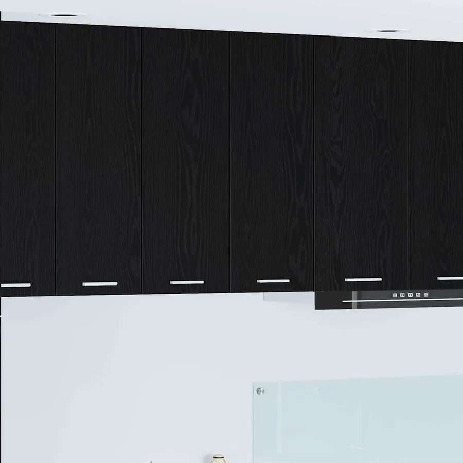 Armoire suspendue Chêne noir et Blanc 30 x 31 x 80 cm