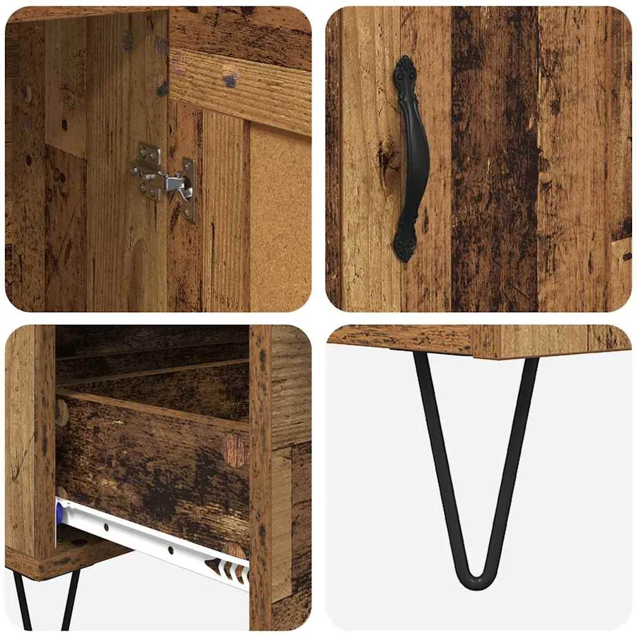 Haut Armoire Bois Ancien 69,5 x 31 x 115 cm Bois d'ingénierie - 9