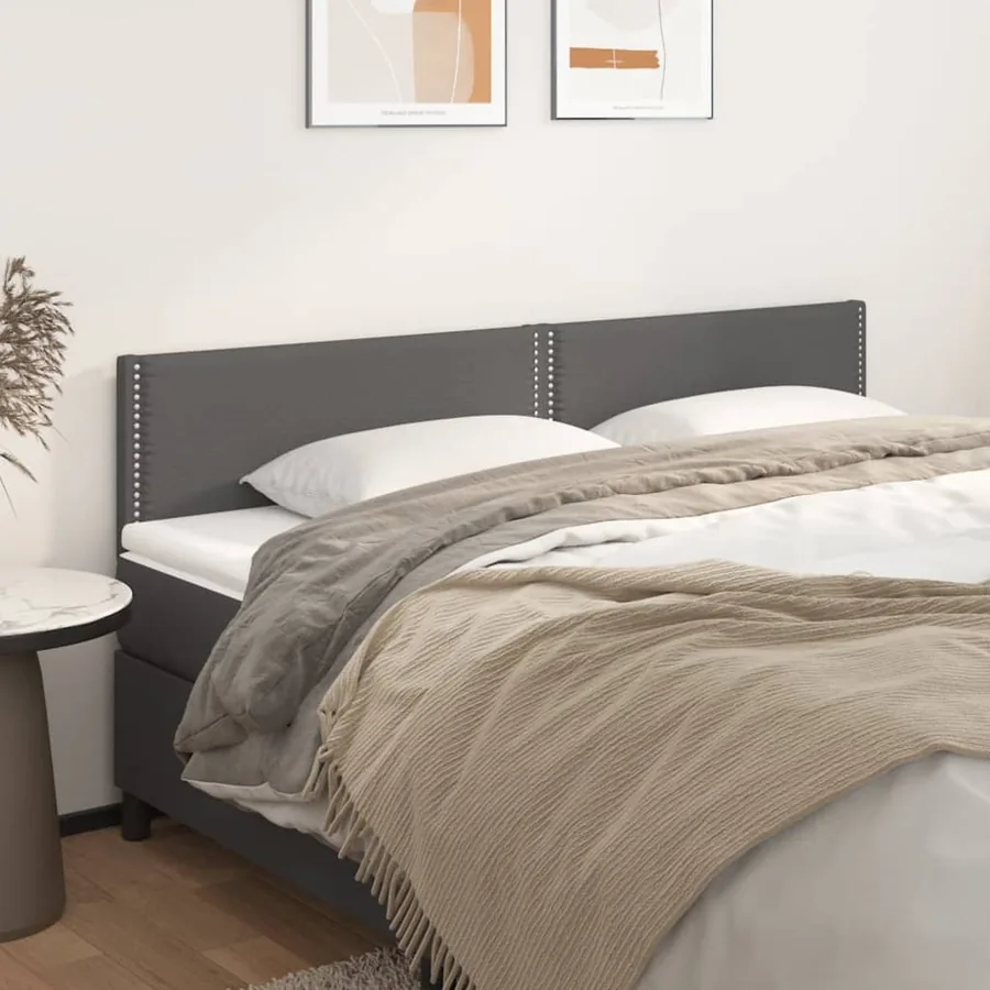 Têtes de lit Gris 200x5x78/88 cm Similicuir