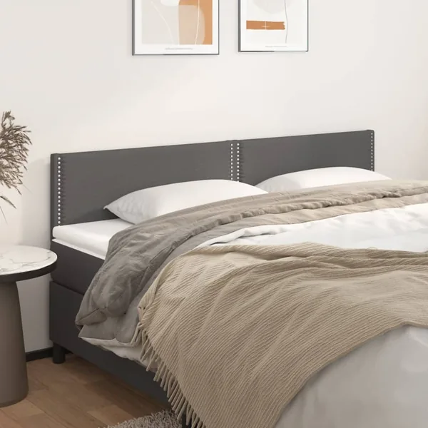 Têtes de lit Gris 200x5x78/88 cm Similicuir