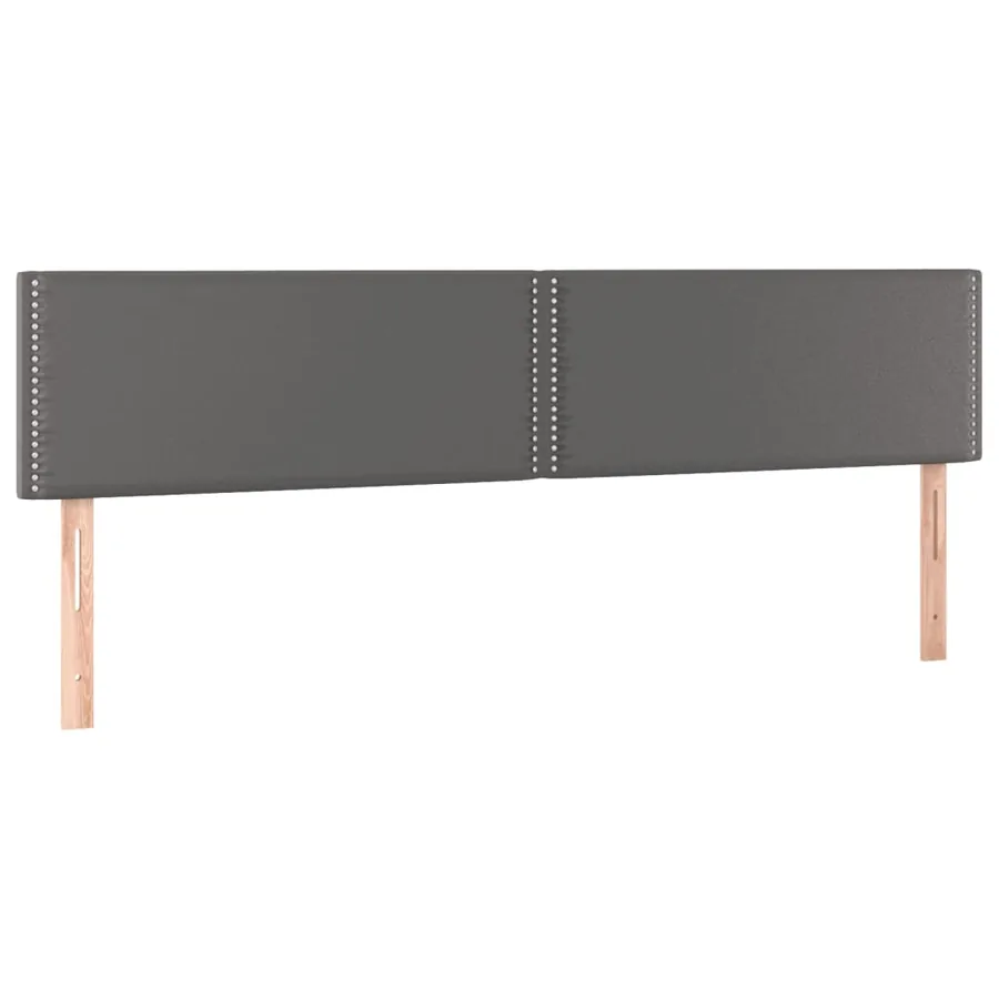 Têtes de lit Gris 200x5x78/88 cm Similicuir - 2