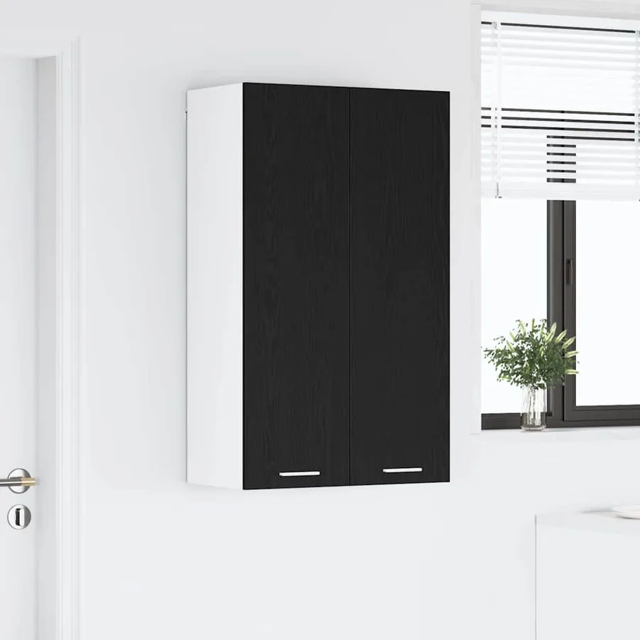 Armoire suspendue Chêne noir 60 x 31 x 100 cm Bois d'ingénierie - 4