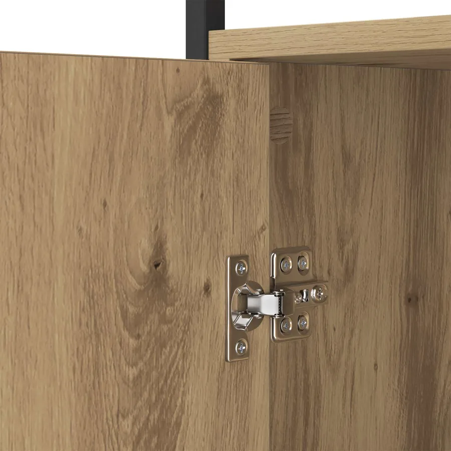 Buffet Chêne artisanal 100 x 35 x 80 cm Bois d'ingénierie - 9