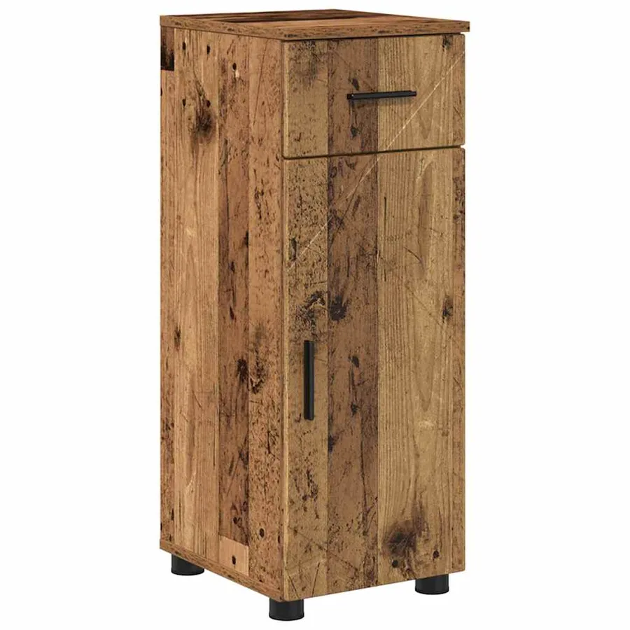 Cabinet de salle de bain avec porte Bois Ancien 30 x 35 x 80 cm - 2