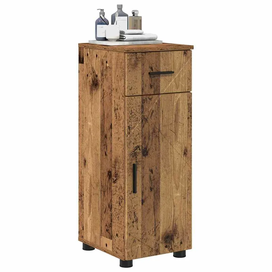 Cabinet de salle de bain avec porte Bois Ancien 30 x 35 x 80 cm - 3