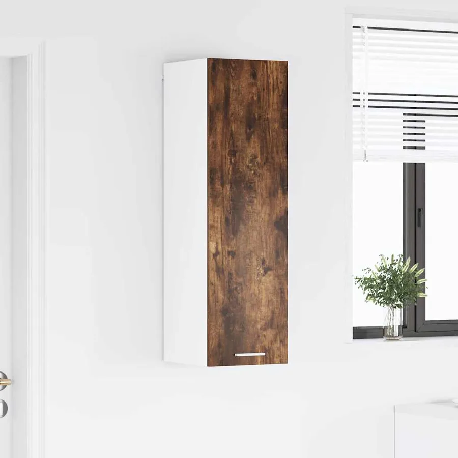 Armoire suspendue Chêne fumé 30 x 31 x 100 cm Bois d'ingénierie - 4