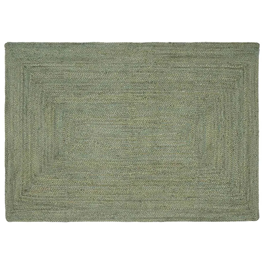 Tapis de surface Rectangulaire Vert olive 120 x 170 cm Jute