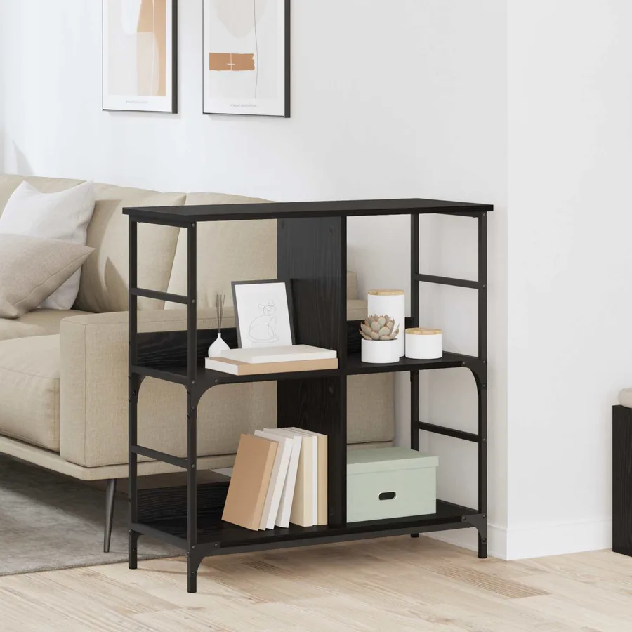 Étagère Chêne noir 78.5 x 33 x 82 cm Bois d'ingénierie
