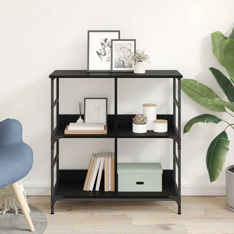 Étagère Chêne noir 78.5 x 33 x 82 cm Bois d'ingénierie - 4