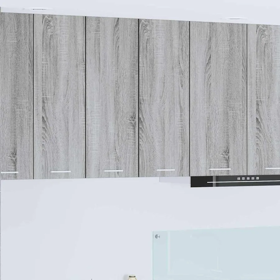 Armoire suspendue Gris Sonoma et Blanc 30 x 31 x 80 cm