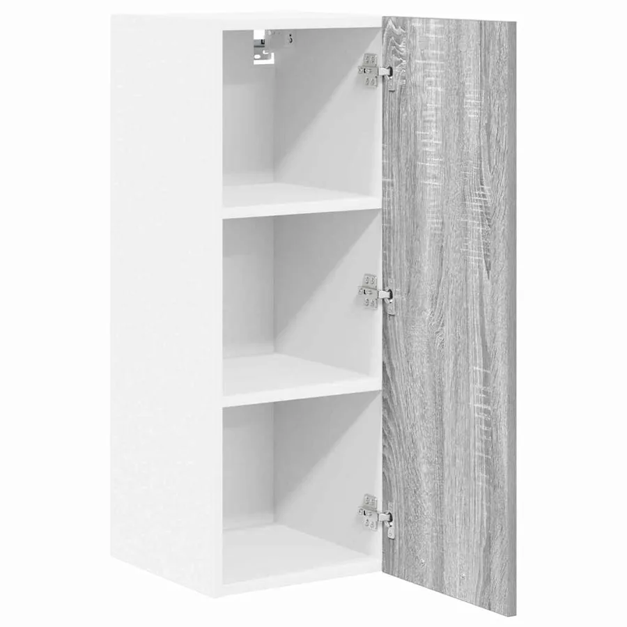 Armoire suspendue Gris Sonoma et Blanc 30 x 31 x 80 cm - 5