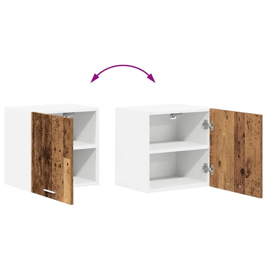 Armoire suspendue Bois ancien et Blanc 40 x 31 x 40 cm - 11