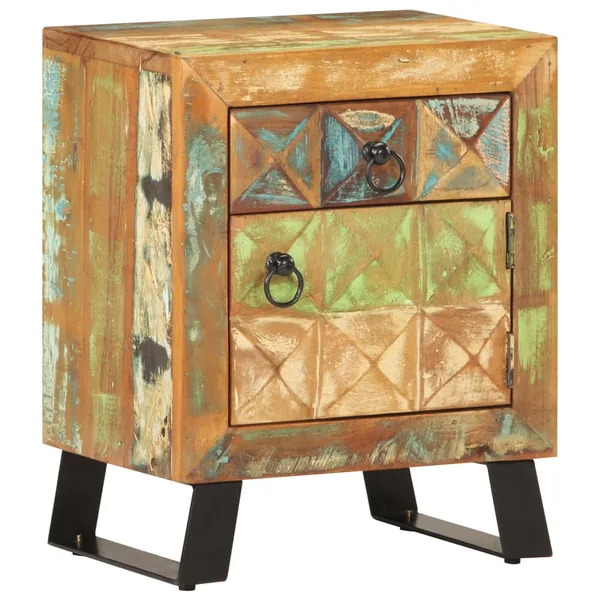 Table de chevet 40 x 30 x 50 cm Bois de récupération massif
