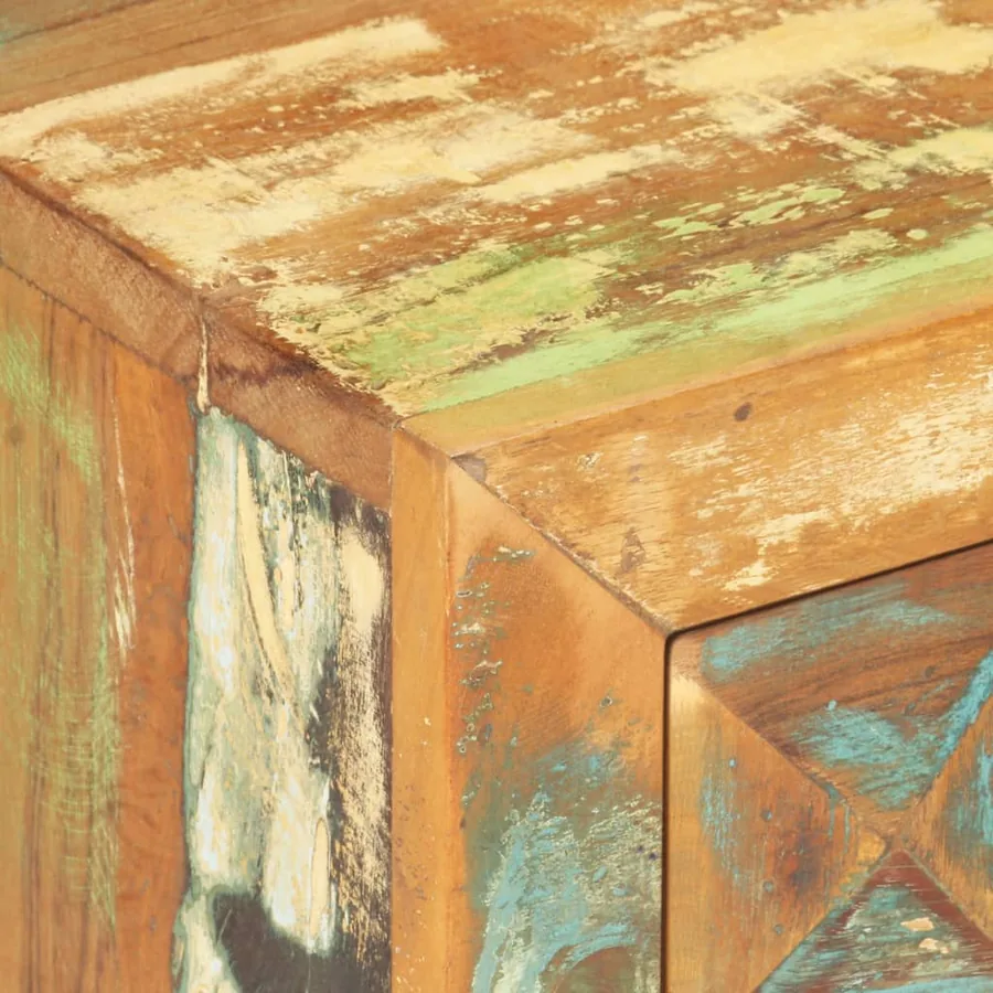 Table de chevet 40 x 30 x 50 cm Bois de récupération massif - 7