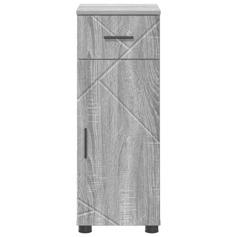 Cabinet de salle de bain avec porte Gris Sonoma 30 x 35 x 80 cm - 6