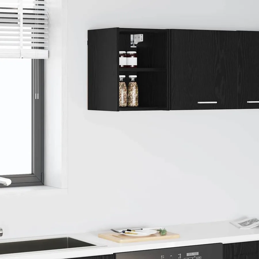 Armoire suspendue avec stockage Chêne noir 30 x 29,5 x 40 cm