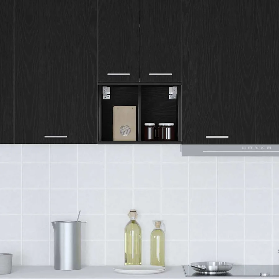 Armoire suspendue avec stockage Chêne noir 30 x 29,5 x 40 cm - 4