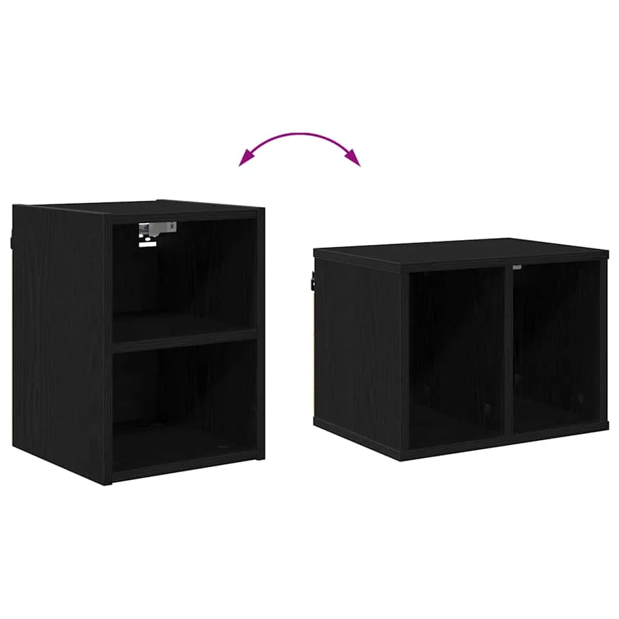 Armoire suspendue avec stockage Chêne noir 30 x 29,5 x 40 cm - 8