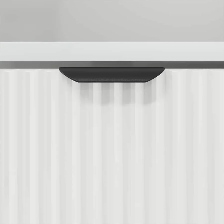 Cabinet de chevet Blanc 49 x 36 x 61 cm Bois d'ingénierie - 9