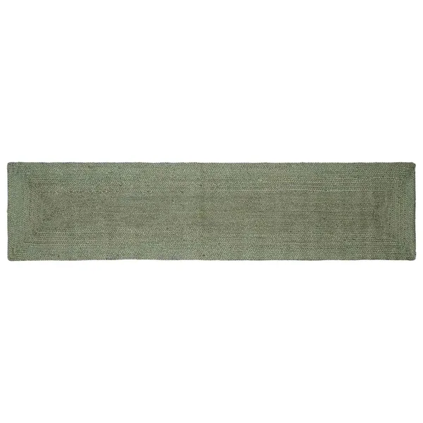 Tapis de surface Rectangulaire Vert olive 60 x 300 cm Jute