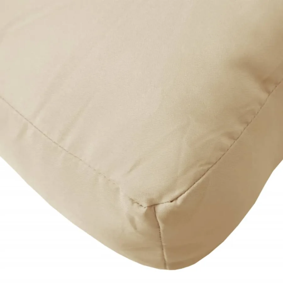 Coussin de palette beige 60x40x12 cm tissu - 7