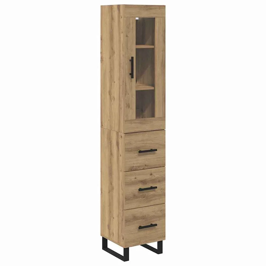 Haut Armoire Chêne artisanal 34,5 x 34 x 180 cm - 2