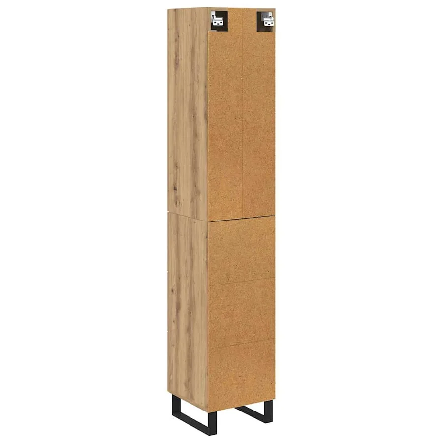 Haut Armoire Chêne artisanal 34,5 x 34 x 180 cm - 8