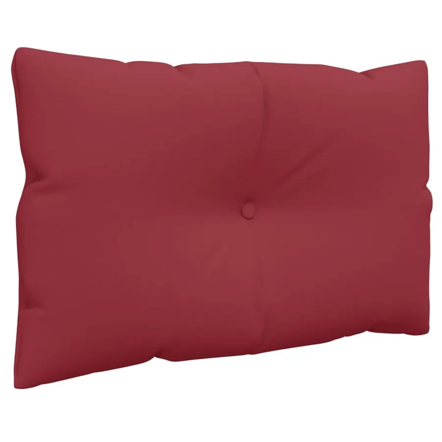 Coussins de palette lot de 3 rouge bordeaux tissu - 4