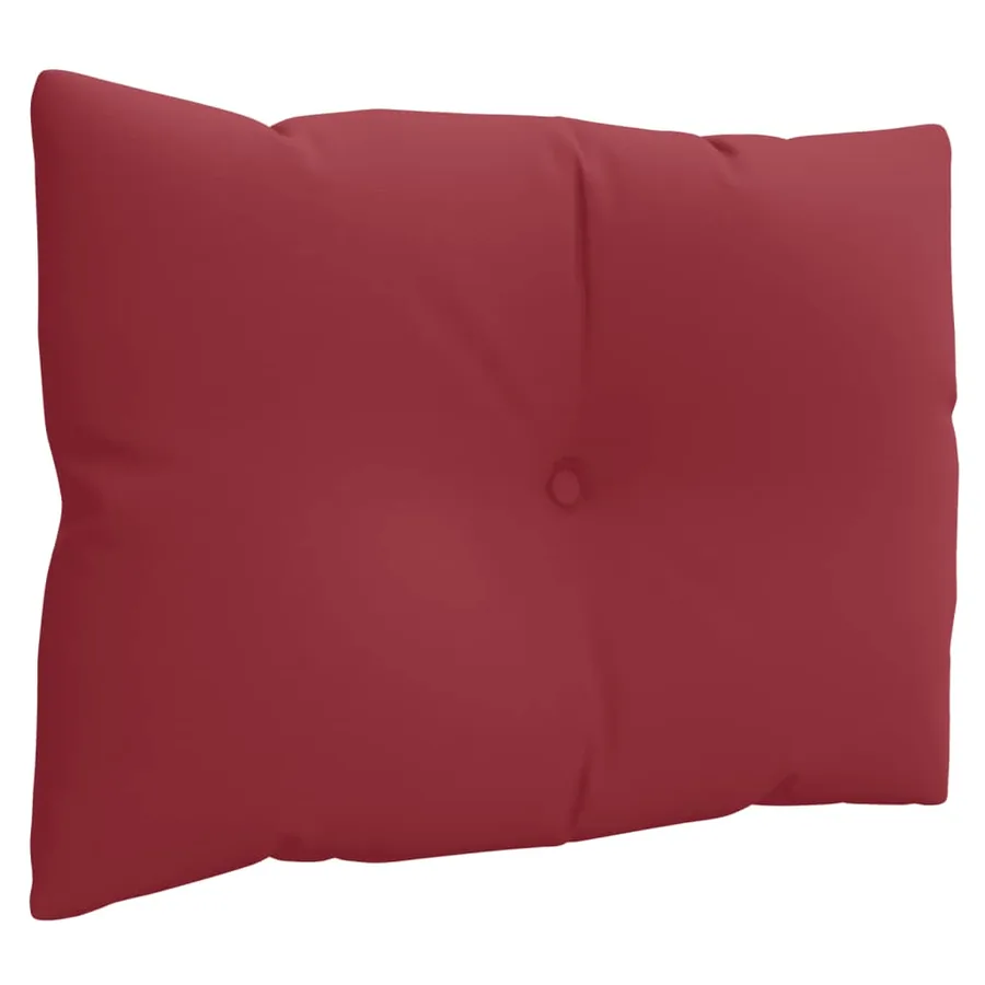 Coussins de palette lot de 3 rouge bordeaux tissu - 5