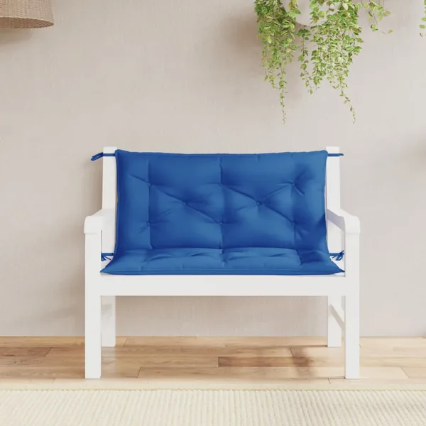 Coussins de banc de jardin lot de 2 bleu royal tissu oxford