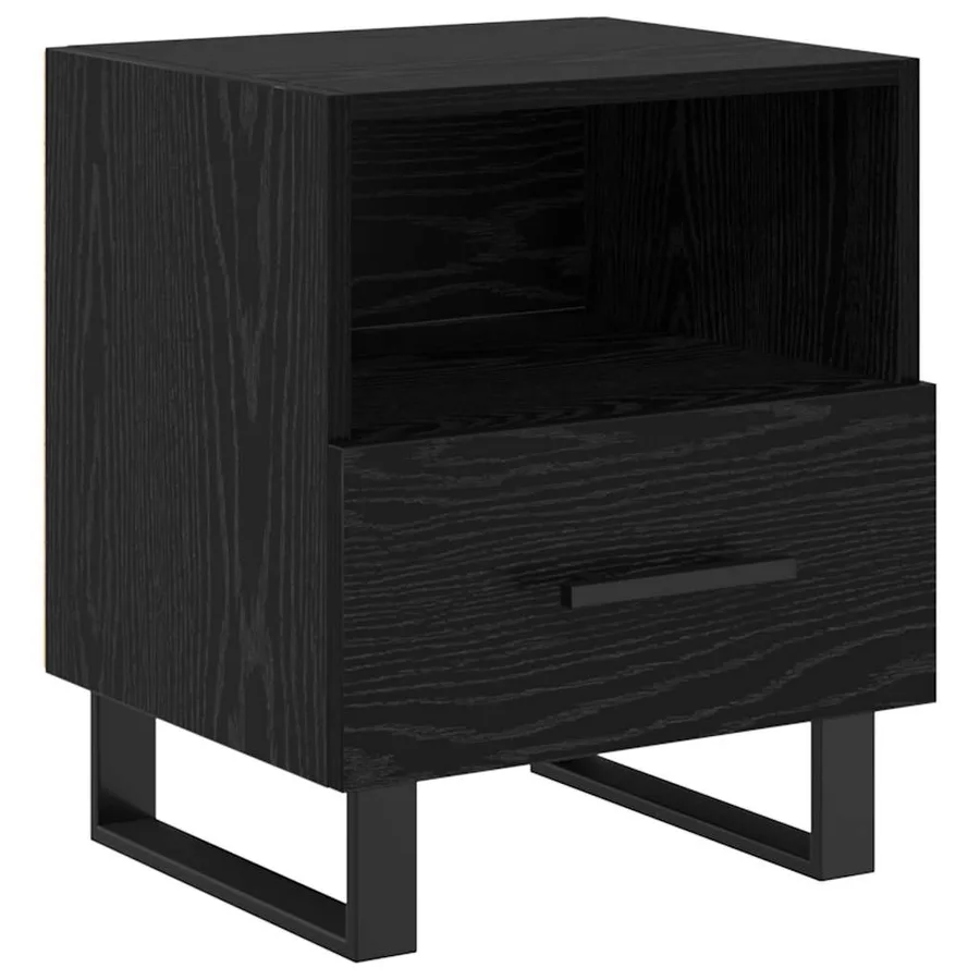 Cabinet de chevet 2 pcs Chêne noir 40 x 35 x 47,5 cm - 5