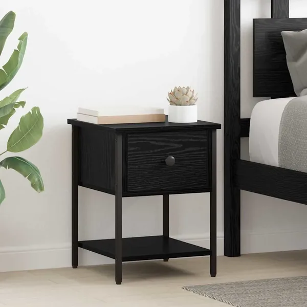 Table de chevet Chêne noir 34 x 35,5 x 45 cm Bois d'ingénierie