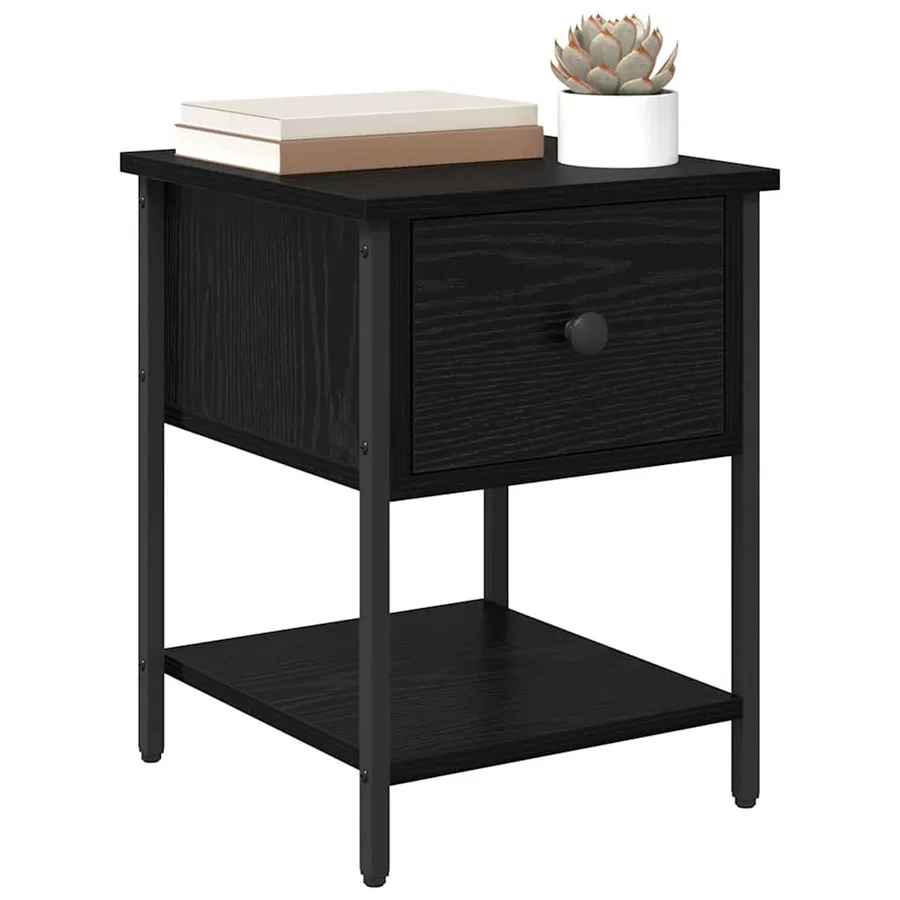 Table de chevet Chêne noir 34 x 35,5 x 45 cm Bois d'ingénierie - 3