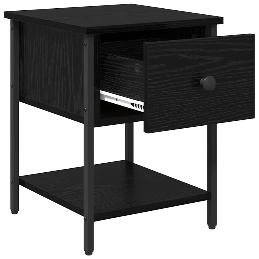 Table de chevet Chêne noir 34 x 35,5 x 45 cm Bois d'ingénierie - 5