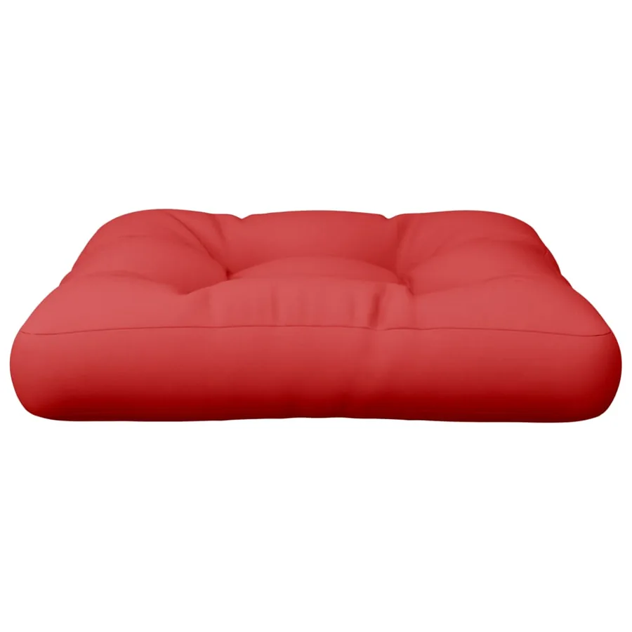 Coussin de palette rouge 50x50x12 cm tissu - 4