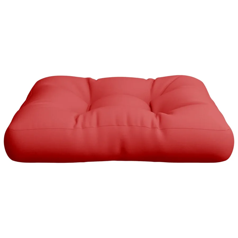 Coussin de palette rouge 50x50x12 cm tissu - 5