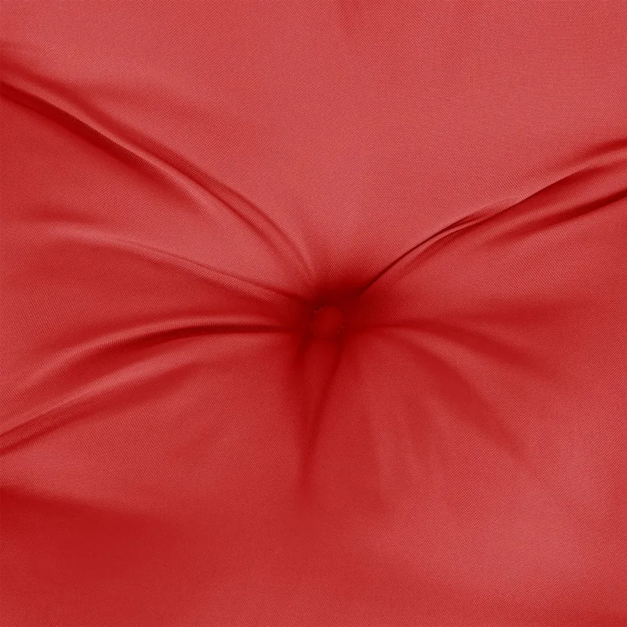 Coussin de palette rouge 50x50x12 cm tissu - 7