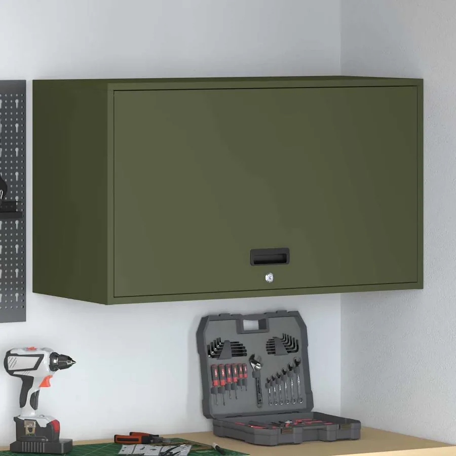 Armoire murale pour garage Vert olive 90 x 40 x 53 cm