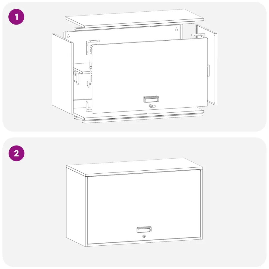 Armoire murale pour garage Vert olive 90 x 40 x 53 cm - 12